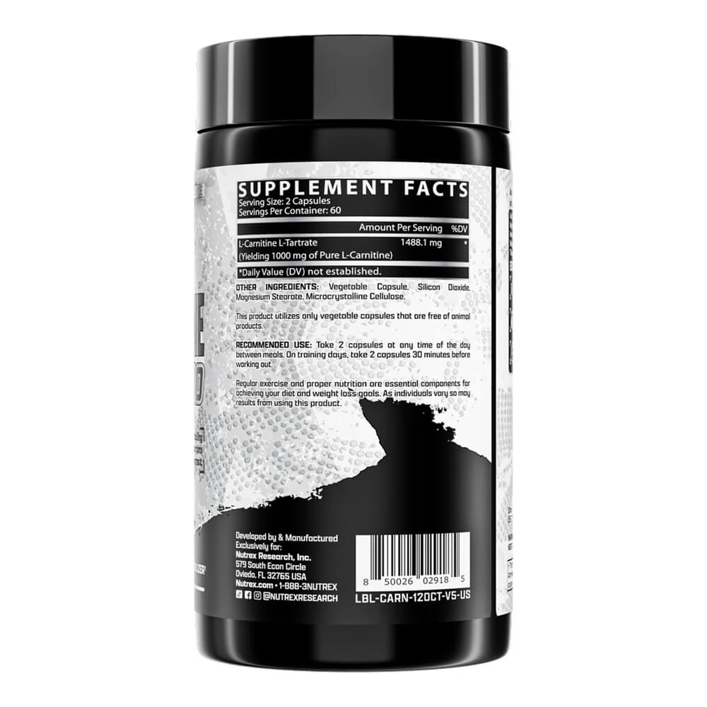 Nutrex L-Carnitine 1000 Quemador de Grasa 120 Capsulas