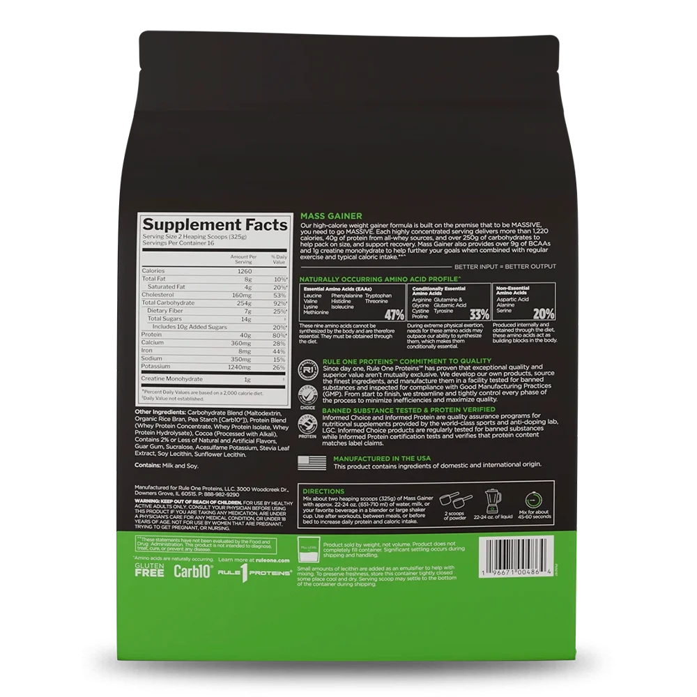 Rule One - R1 Mass Gainer 12 Lb