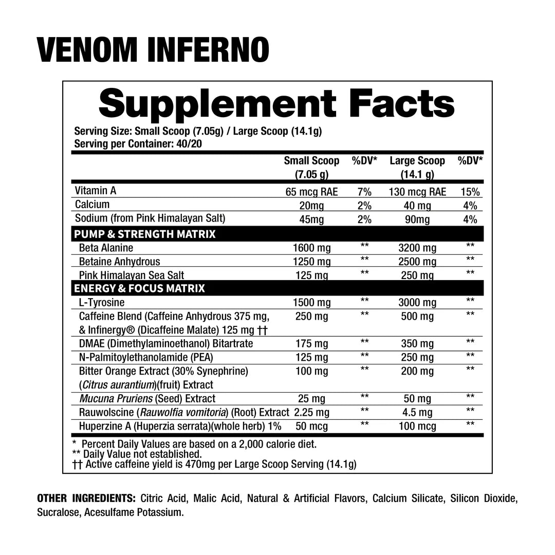 Dragon Pharma VENOM INFERNO High‑Stim Thermogenic Pre‑Workout