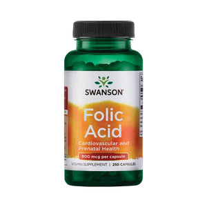 Swanson Folic Acid - 800 mcg [250 Capsulas Veganas]