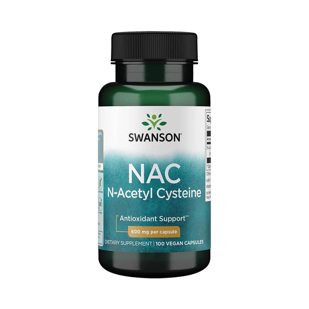 Swanson NAC N‑Acetyl Cysteine - 600 mg [100 Capsulas Veganas]