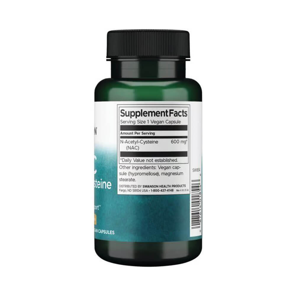 Swanson NAC N‑Acetyl Cysteine - 600 mg [100 Capsulas Veganas]