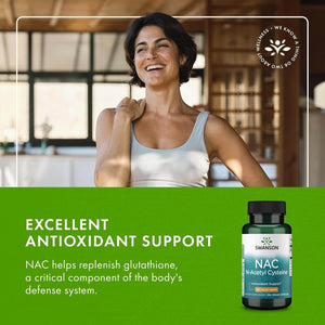 Swanson NAC N‑Acetyl Cysteine - 600 mg [100 Capsulas Veganas]