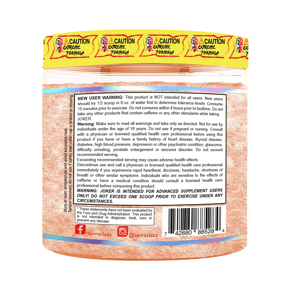 Terror Labz JOKER High Stim Pre‑Workout [300G]