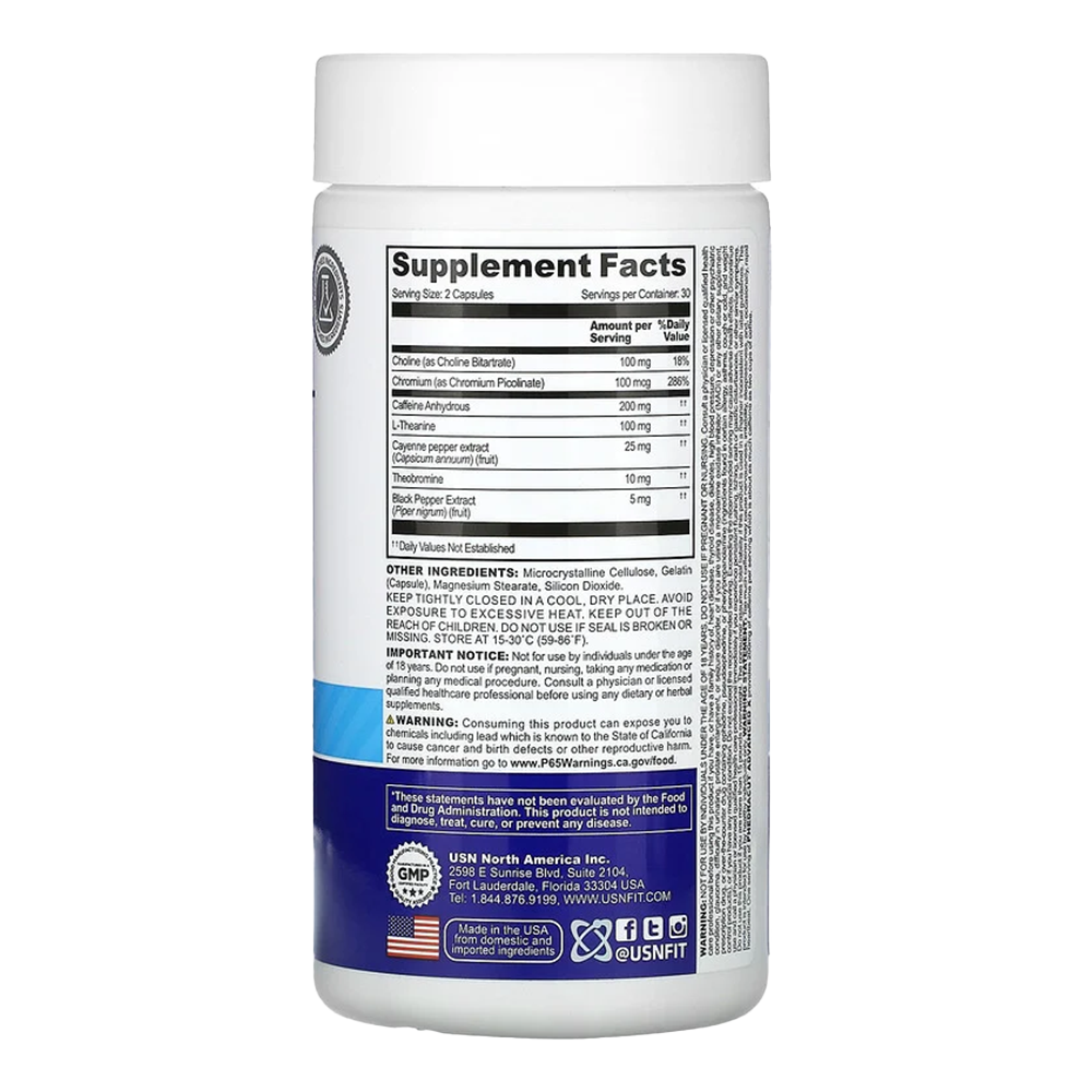 USN Phedracut Advanced X Quemador de Grasa 60 Capsulas Quemador de Grasa Termogénico onelastrep.cl