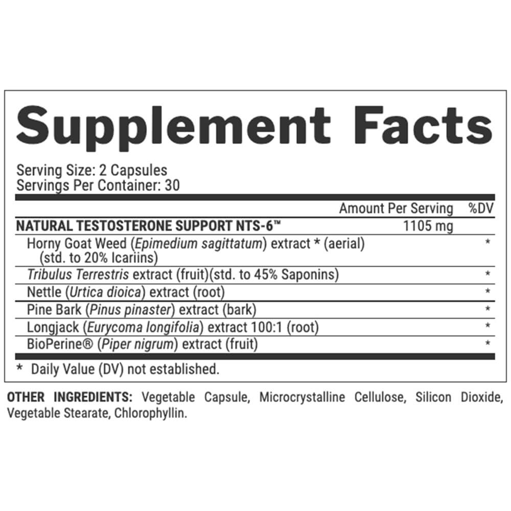 Nutrex Vitrix NTS-6 Precursor Natural Testosterona 60 Capsulas - One ...