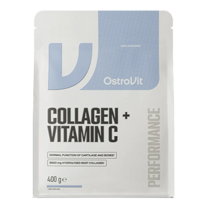 Vista frontal del empaque de OstroVit Collagen con Vitamina C 400 g sabor natural