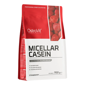 Bolsa de proteína de absorción lenta OstroVit Caseína Micelar 700 g sabor frutilla