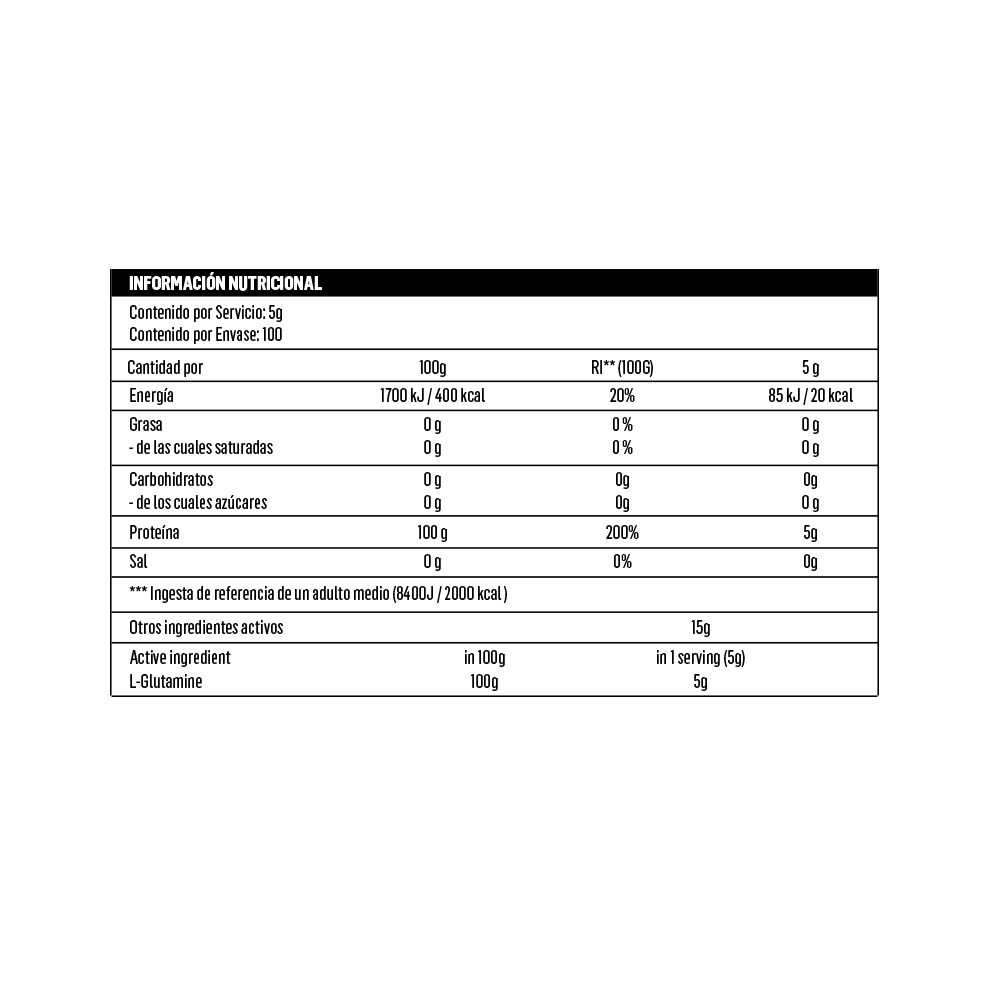 BioTechUSA 100% L-Glutamine 500 Gr Glutaminas onelastrep.cl