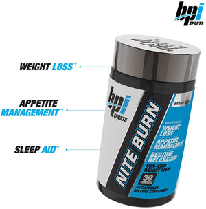 Bpi Sports Nite Burn Quemador De Grasa Nocturno 30 Cápsulas Quemador de Grasa Lipotrópico onelastrep.cl