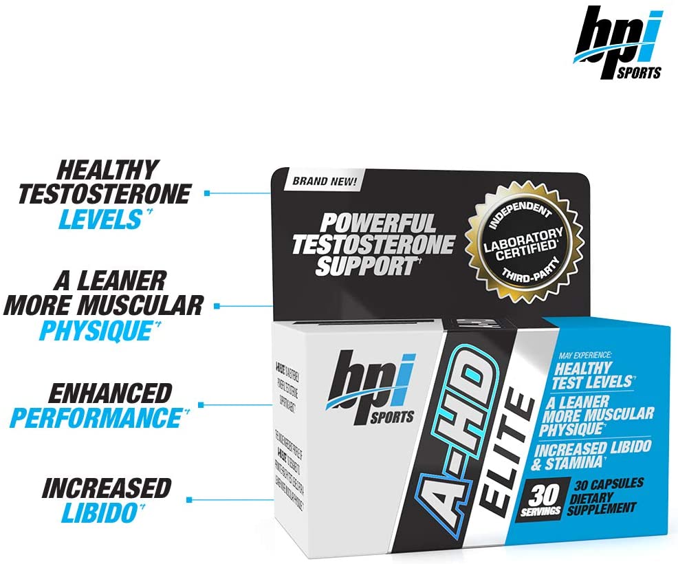 Bpi Sports A-HD Elite Aumento Natural Testosterona 30 Cápsulas Precursor Natural Testosterona onelastrep.cl