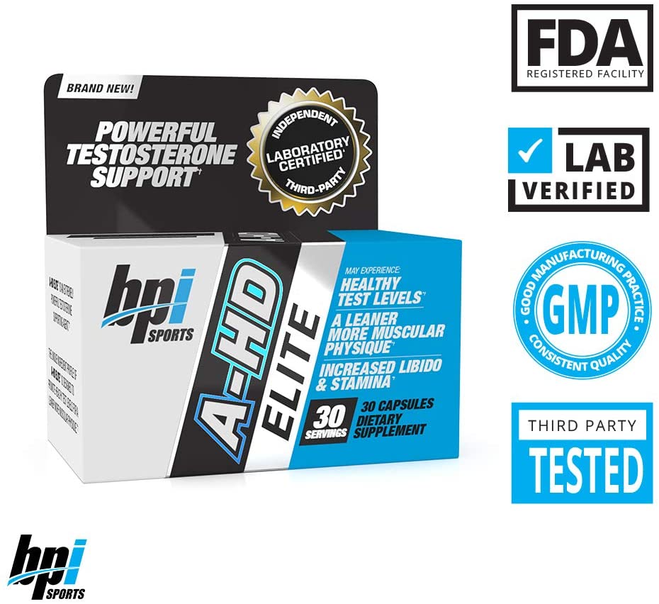 Bpi Sports A-HD Elite Aumento Natural Testosterona 30 Cápsulas Precursor Natural Testosterona onelastrep.cl