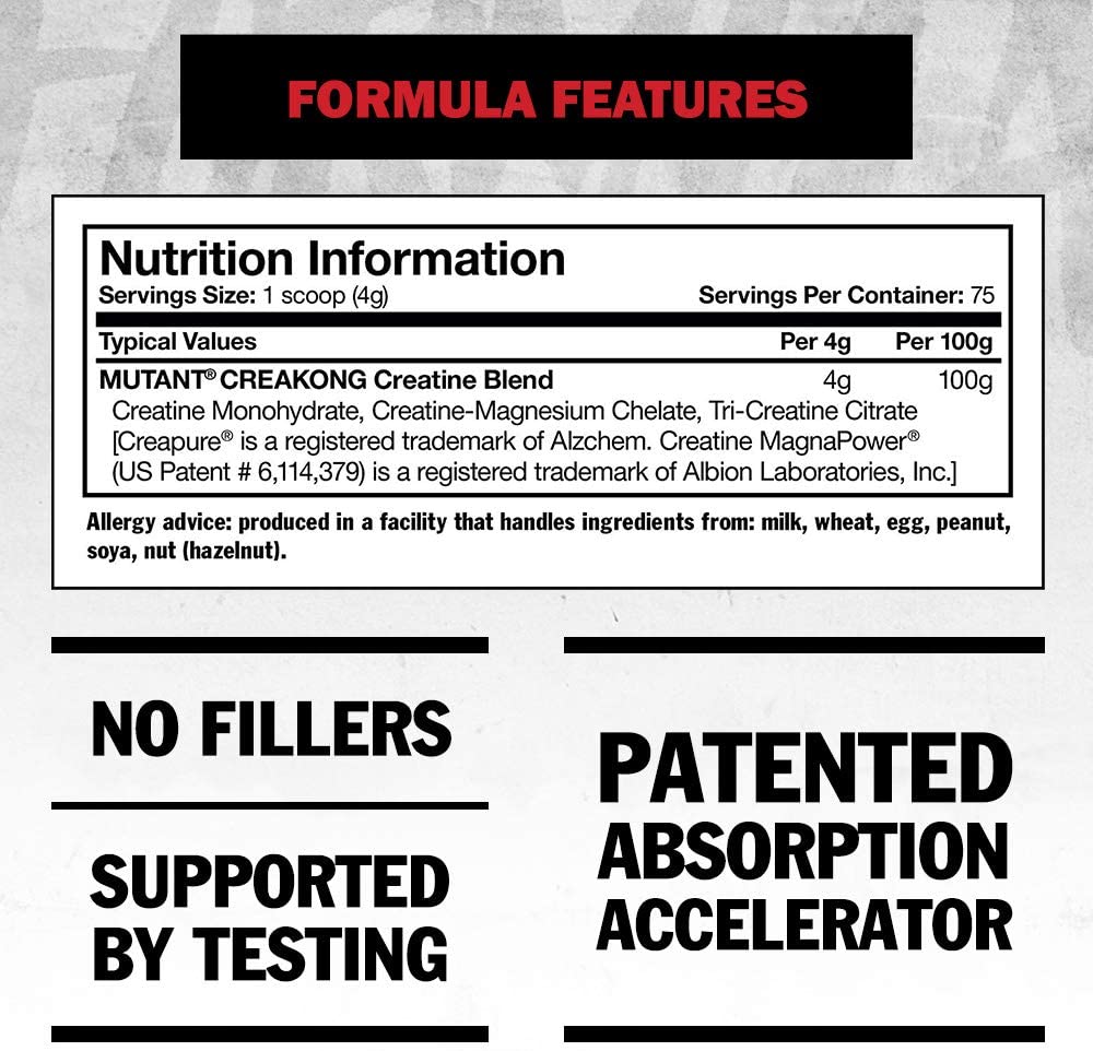 Mutant Creakong Creatina 300 Gr Creatinas onelastrep.cl