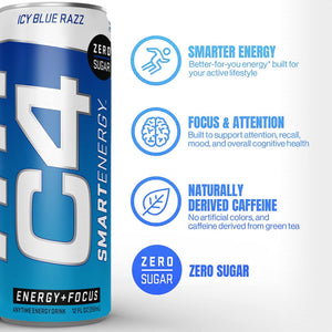 Cellucor C4 Smart Energy Carbonated Pre-Workout 473 mL Pre-Workout onelastrep.cl