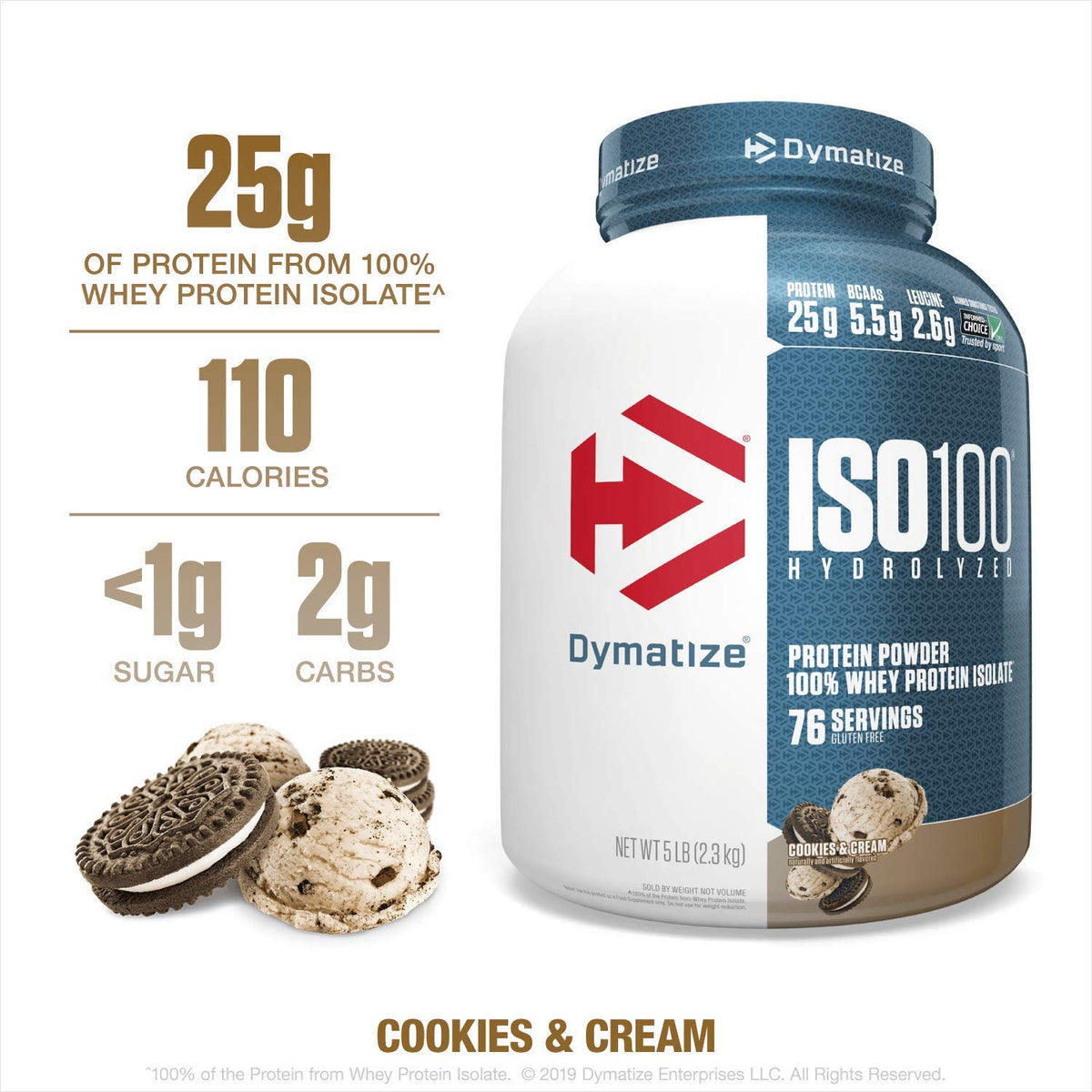 Dymatize ISO100 Hydrolyzed Proteina Hidrolizada 5 Lb Proteínas onelastrep.cl