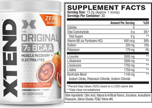 XTEND Original BCAA Powder Post-Workout 30 Servicios BCAA's onelastrep.cl