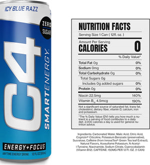 Cellucor C4 Smart Energy Carbonated Pre-Workout 473 mL Pre-Workout onelastrep.cl
