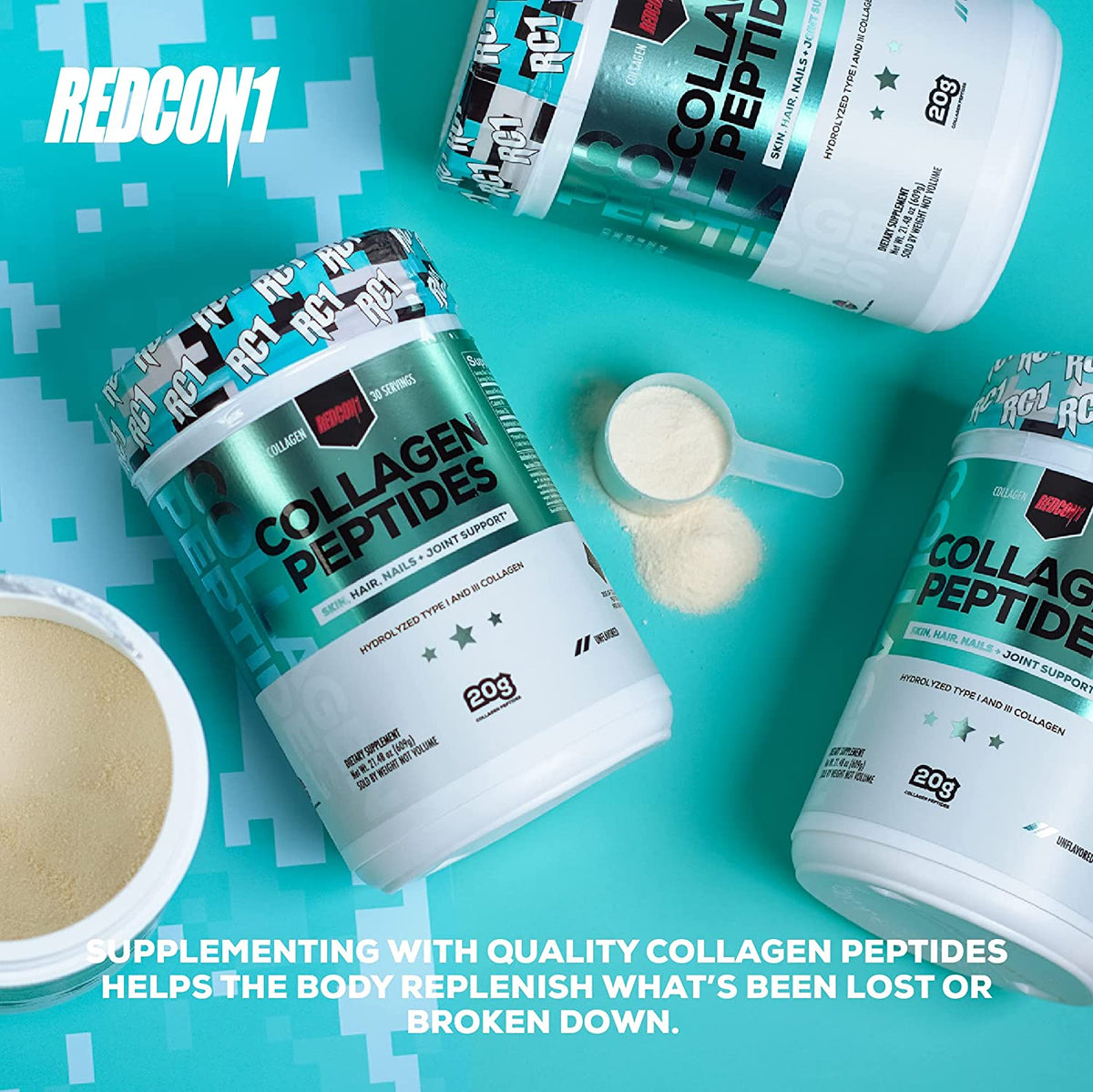 REDCON1 Collagen Peptides Colageno Hidrolizado 30 Servicios Colágeno onelastrep.cl