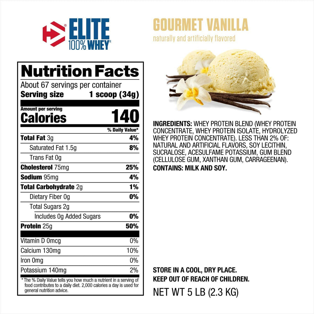 Dymatize Elite 100% Whey Proteina 5 Lb Proteínas onelastrep.cl