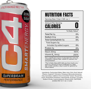Cellucor C4 Smart Energy Carbonated Pre-Workout 473 mL Pre-Workout onelastrep.cl