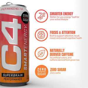 Cellucor C4 Smart Energy Carbonated Pre-Workout 473 mL Pre-Workout onelastrep.cl