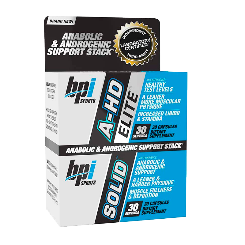 Bpi Sports A-HD Elite / Solid Aumento Natural Testosterona 30 Cápsulas Precursor Natural Testosterona onelastrep.cl