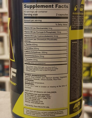 API Cut AF Gen3 Quemador de Grasa Termogénico 120 Capsulas Quemador de Grasa Termogénico onelastrep.cl