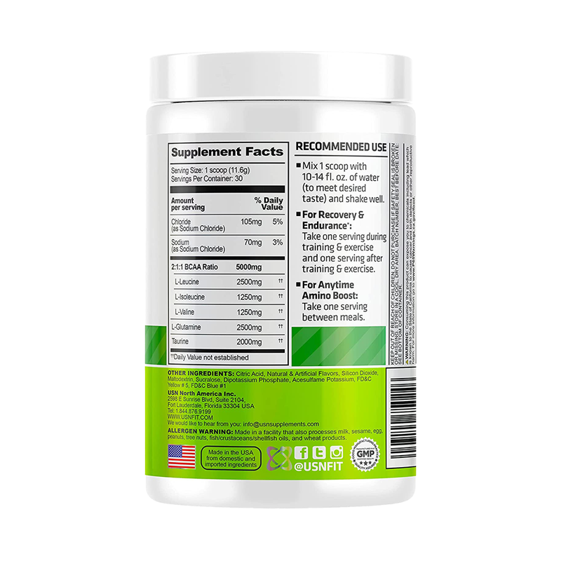 USN BCAA Amino+ Post-Workout 30 Servicios BCAA's onelastrep.cl