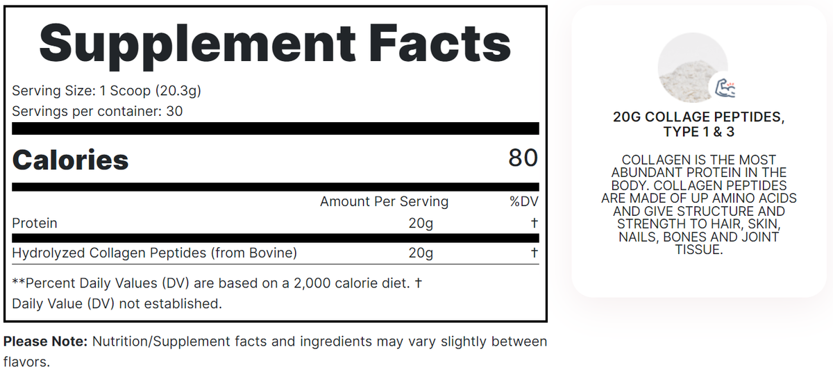 REDCON1 Collagen Peptides Colageno Hidrolizado 30 Servicios Colágeno onelastrep.cl