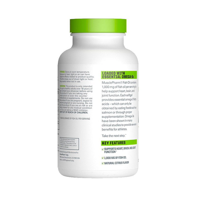 Musclepharm Fish Oil 90 Softgels Fish Oil, Flax Oil, Omegas onelastrep.cl