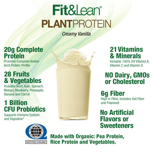 Fit & Lean Plant Protein Proteina Vegana 1.25 Lb Proteínas onelastrep.cl