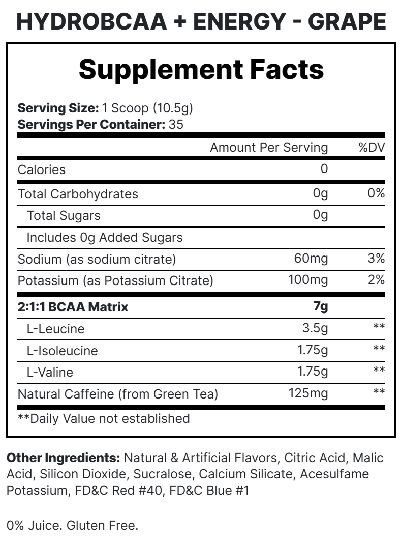 ProSupps HydroBCAA +Energy Post-Workout 35 Servicios BCAA's onelastrep.cl