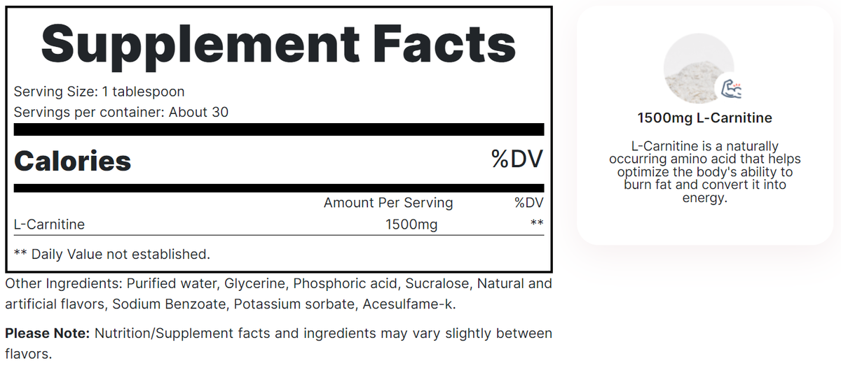 REDCON1 L-Carnitine Quemador de Grasa 443 Ml Quemador de Grasa Lipotrópico onelastrep.cl