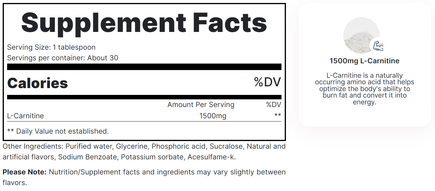 l carnitine redcon1 ingredient formula supports muscle performance 1000mg L-Carnitine Supplement 200 Capsules