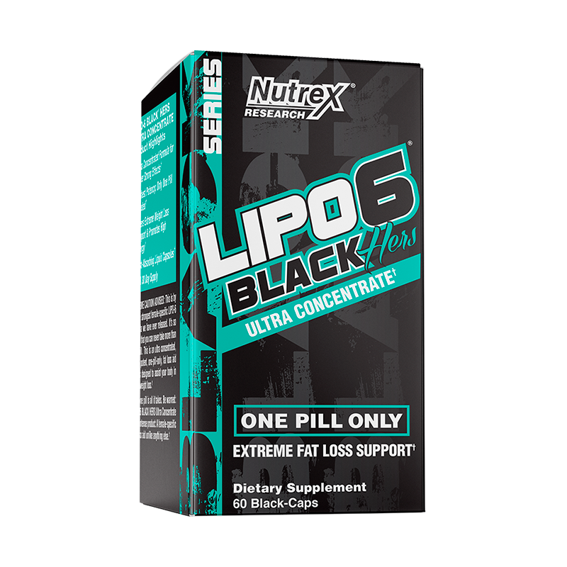 Nutrex Lipo-6 Black Hers UC Quemador de Grasa Mujer 60 Capsulas Quemador de Grasa Termogénico onelastrep.cl