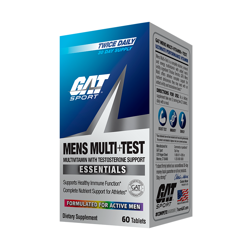 GAT Sport Mens Multi + Test Multivitamínico / Elevador Testosterona 60 Tabletas Multivitamínicos onelastrep.cl