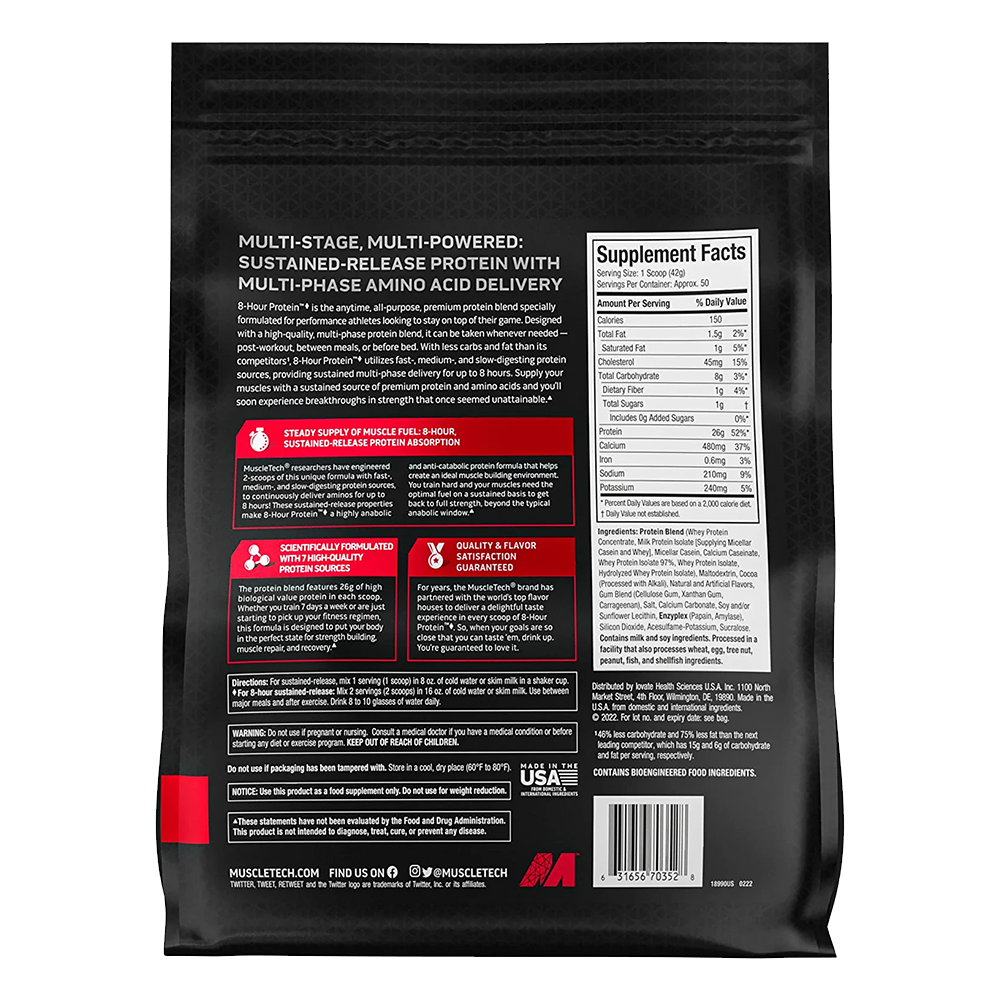 Muscletech Platinum 8-Hour Protein Proteina 4.60 Lb Proteínas onelastrep.cl