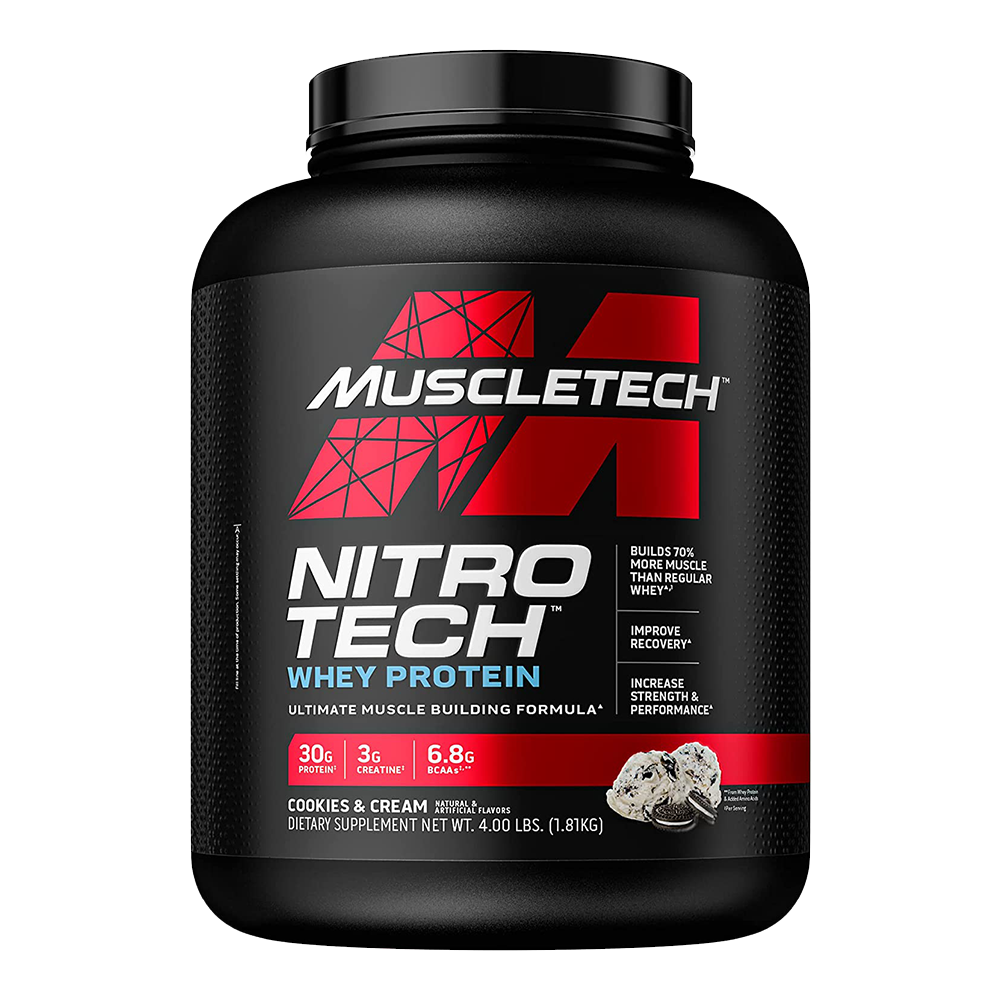 Muscletech Nitro-Tech Whey Protein Proteina 4 Lb Proteínas onelastrep.cl