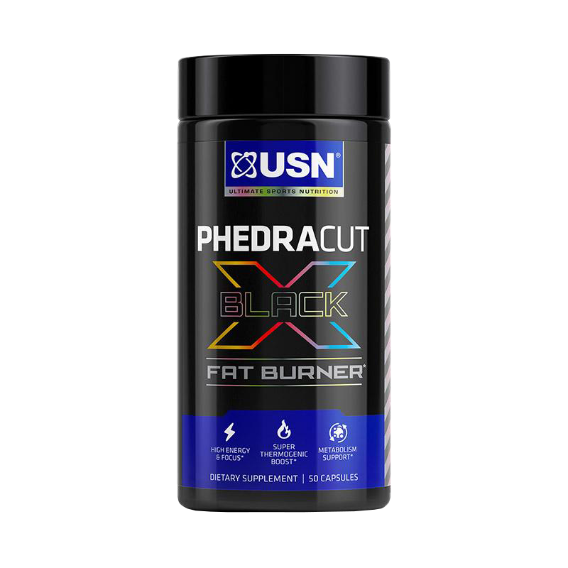 USN PhedraCut Black X Quemador de Grasa 50 Capsulas Quemador de Grasa Termogénico onelastrep.cl