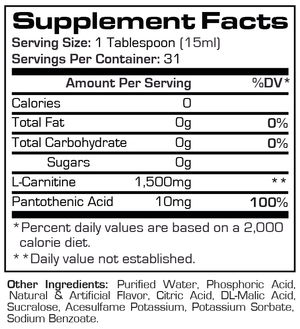 ProSupps L-Carnitine 1500 Liquid Shots Quemador de Grasa 465 mL Quemador de Grasa Lipotrópico onelastrep.cl