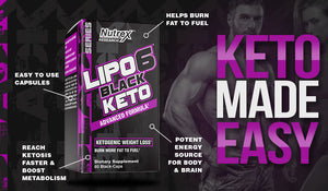 Nutrex Lipo-6 Black Keto Quemador de Grasa Cetogenico 60 Capsulas Quemador de Grasa Cetogénico onelastrep.cl