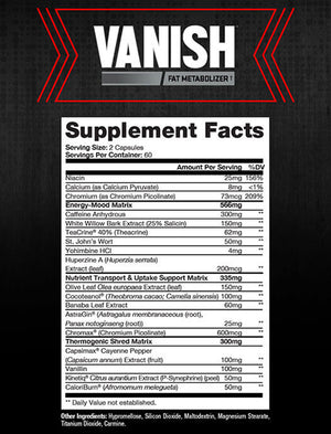 Prosupps Vanish Quemador de Grasa 60 Capsulas Quemador de Grasa Termogénico onelastrep.cl