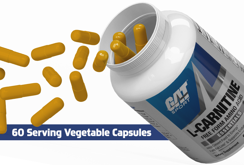 GAT Sport L-Carnitine Quemador de Grasa 60 Capsulas Quemador de Grasa Lipotrópico onelastrep.cl